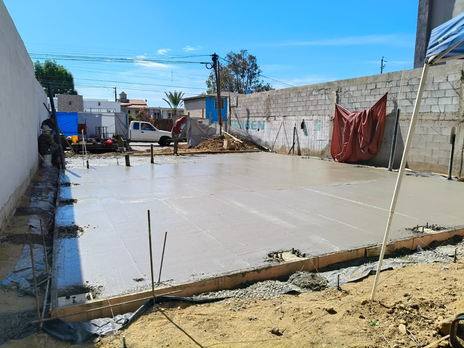 Construcción del firme de concreto